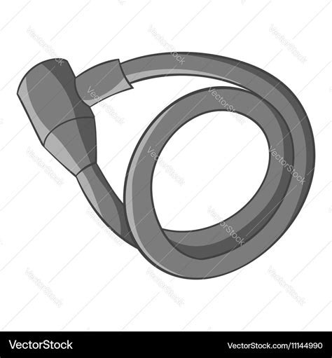 Lock For Bicycle Icon Gray Monochrome Style Vector Image