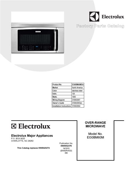 Electrolux Ei Bm Msa Parts List Reliable Parts