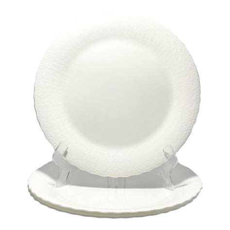 1980s Mikasa White Silk” Set Of 3 Bone China Dinner Plates Chairish
