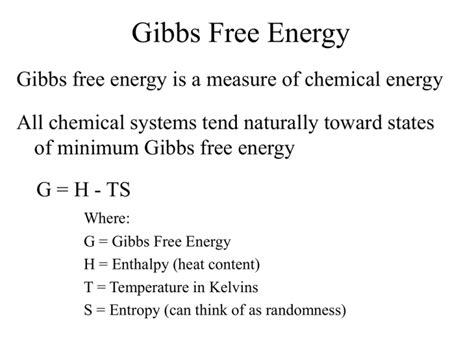 Gibbs Free Energy