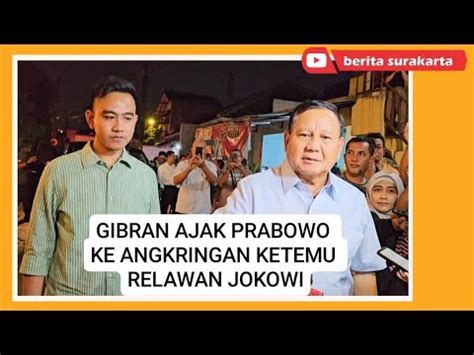 Gibran Ajak Prabowo Ketemu Relawan Jokowi Di Angkringan Omah Semar Solo