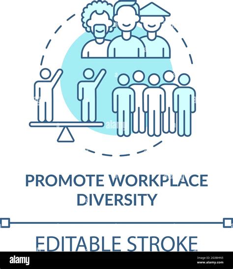 Promote Workplace Diversity Concept Icon Stock Vector Image Art Alamy