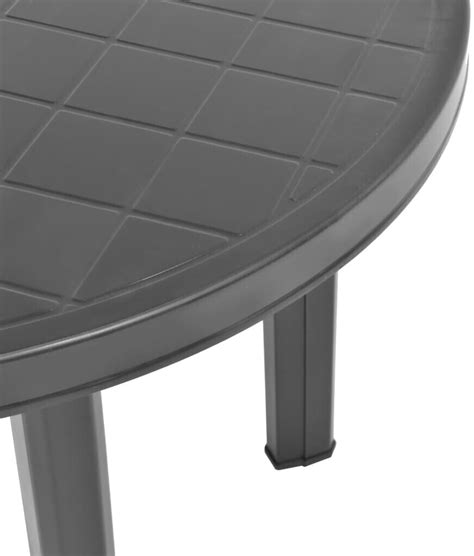 VidaXL Table De Jardin En Plastique 89 Cm Anthracite Au Meilleur Prix