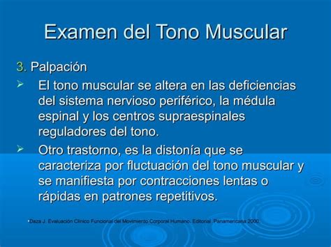 Examen Del Tono Muscular Ppt