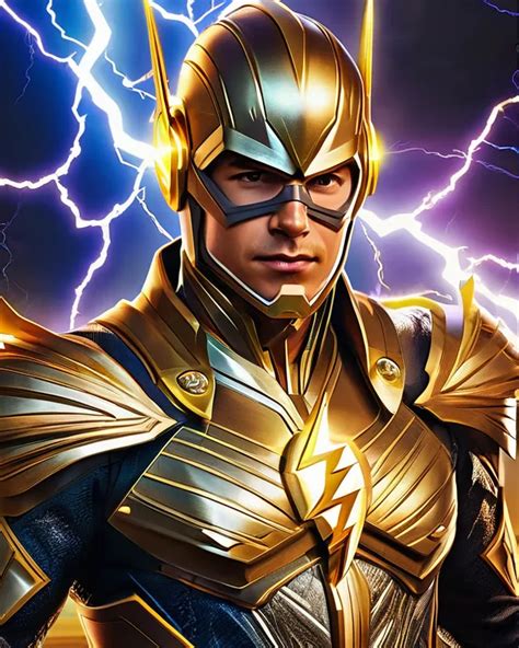 Golden Flash Alternative DC Universe AI Photo Generator Starryai