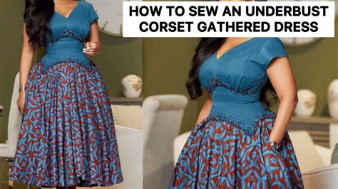 How To Sew A Stylish Underbust Corset Gathered Dress YouTube