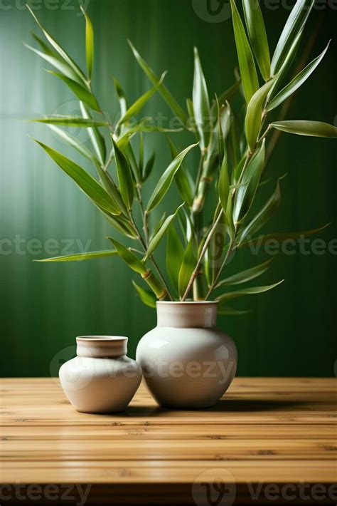 Wooden product display table. Generative AI 27252051 Stock Photo at ...