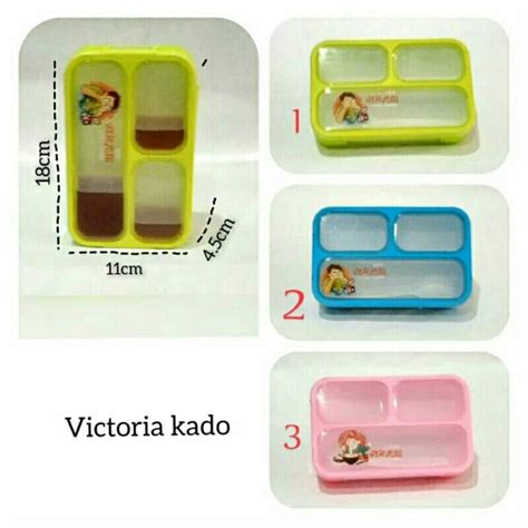 Jual Kotak Tempat Makan Bekal Lunch Box Model Yoyee Yooyee Kecil 3sekat