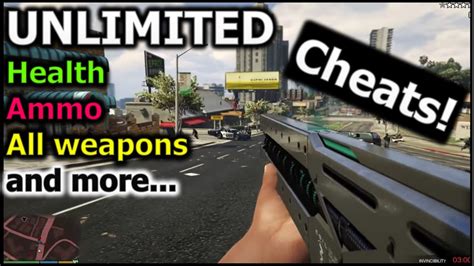 Gta 5 Cheats Infinite Ammo Health All Weapons And More Youtube