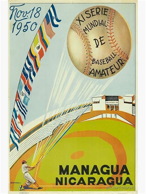 Managua Nicaragua 1950 Vintage Travel Poster Poster By Stickart Marek