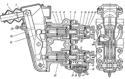 Двухсекционный тормозной кран автомобиля ЗИЛ-133Г2
