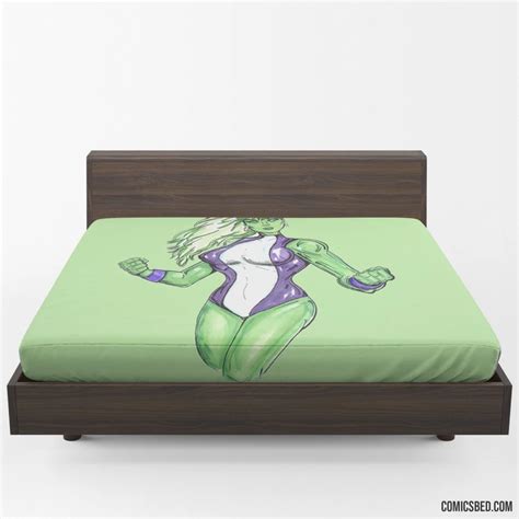 She Hulk Gamma Powered Avenger Comic Fitted Sheet