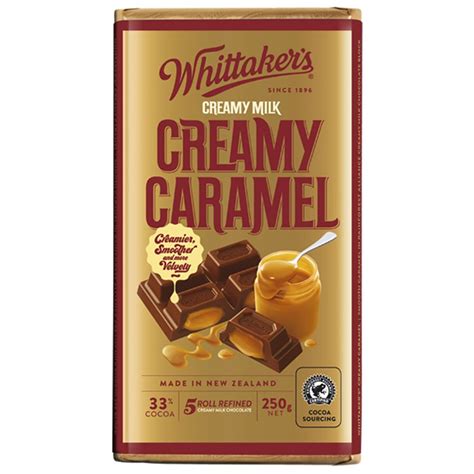Whittakers Creamy Caramel Chocolate Kiwi Corner Dairy