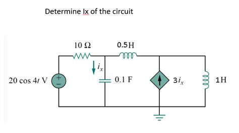 Solved Determine Lx Of The Circuit 10 22 0 5H M 20 Cos Chegg