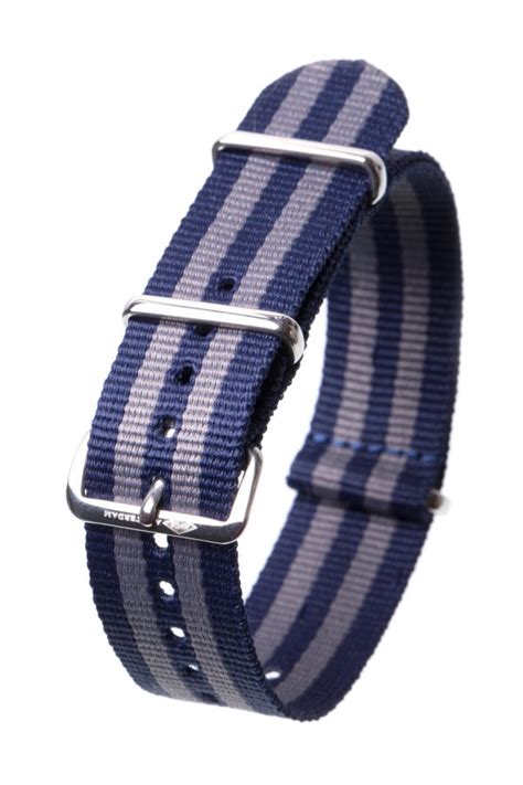 Dark Blue Grey Stripes Nato Watch Strap Amsterdam Watch Company