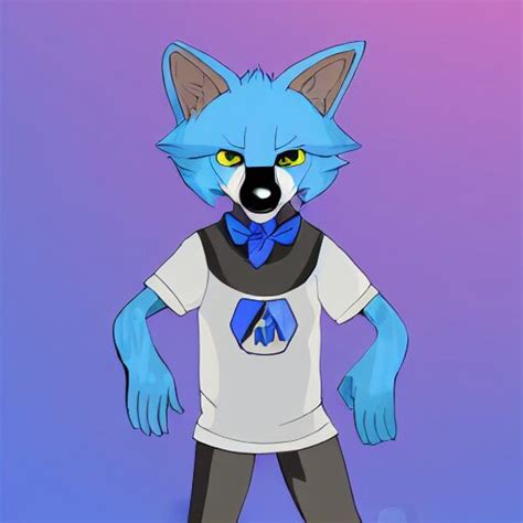 Lexica An Anthro Anthropomorphic Furry Fursona Hybrid Of A Blue