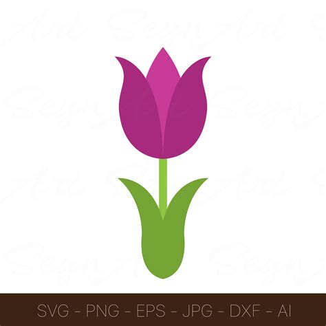 Lila Tulpen Svg Eps Png Ai Dxf Und Dateien Etsy