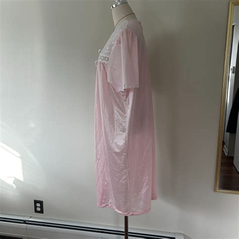 Vintage S Soft Pink Lace Peignoir Bed Jacket Robe Nightgown Lingerie Etsy