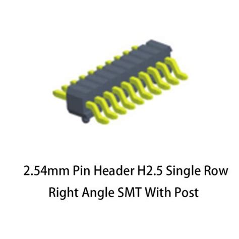 Buy Wholesale China 2 54mm Pin Header H2 5 Single Row Right Angle Smt