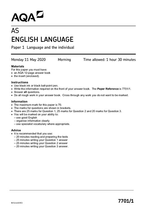 AQA_GCSE English Language Paper 1 INSERT 2022 | Explorations in creative reading and writing ...