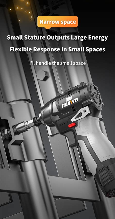 Nanwei Brushless Lithium Impact Driver Cordless Power Tool Set