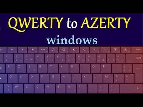 How To Change Keyboard From Qwerty To Azerty Windows Youtube