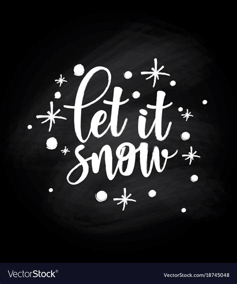 Let It Snow Poster Template Royalty Free Vector Image