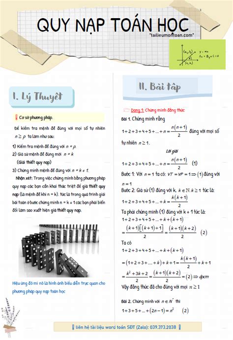 Phương pháp quy nạp toán học Khái niệm ví dụ và bài tập thực hành