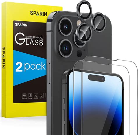 SPARIN 2 3 Stück Panzer Schutz Glas für iPhone 14 Pro Max 13 Pro Max