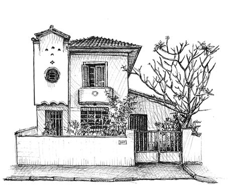 Portraits Of The Home In Pen Ink Artofit