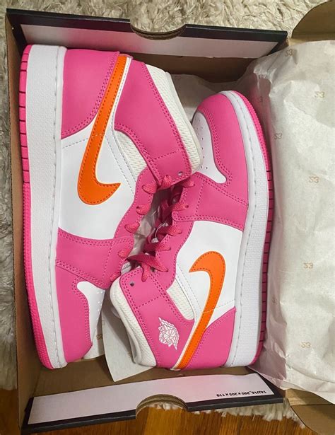 Pink And Orange Jordans Preppy Shoes Swag Shoes Nike Shoes Girls