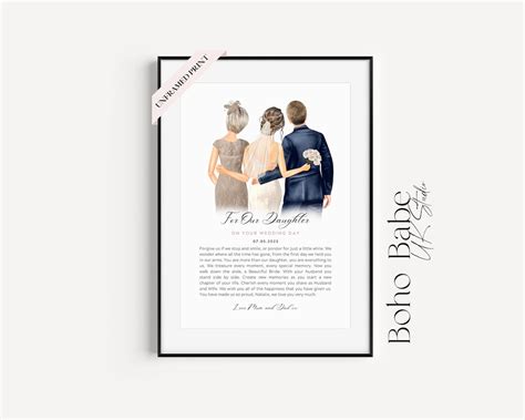 Daughter On Your Wedding Day Framable Print Poem Wedding T Etsy Uk