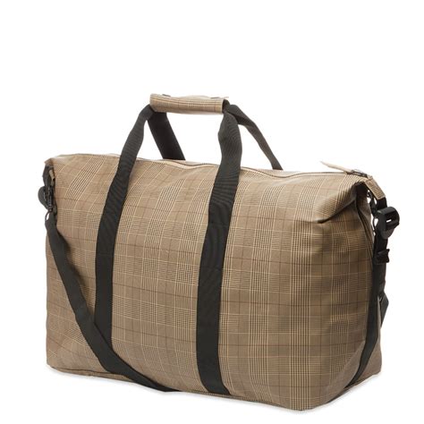 RAINS Weekend Bag Beige Check | END. (US)