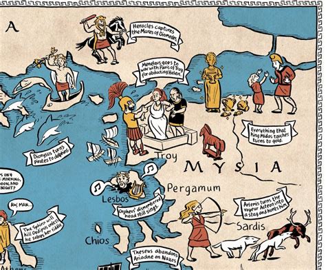 Map Of Greek Mythology Hazel Newlevant