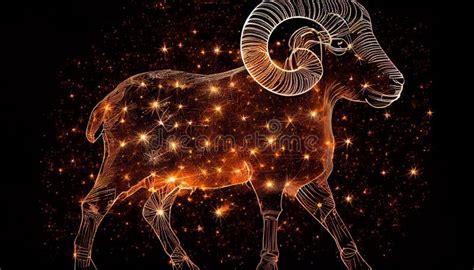 Aries Zodiac Constellation Astrology Ai Generated Stock