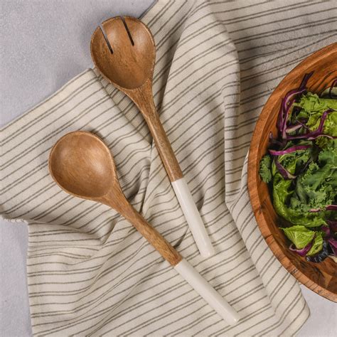 Folkulture Salad Servers Or Salad Tongs Wooden Utensils For Etsy