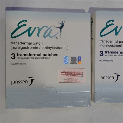 Evra® Contraceptive Patch 6mg Norelgestromin 060mg Ethinyl Estradiol 3 Patchesbox