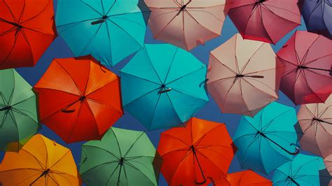 Umbrellas Wallpaper 4k Multicolor Colorful Vibrant