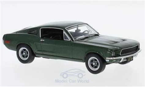 Miniature Ford Mustang Gt Greenlight Gt Metallic Dunkelverte