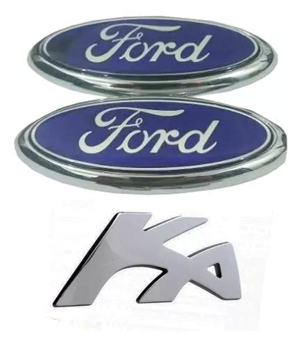 Emblema Ford Letra Ka Grade Mala Fiesta Hatch 2008 2010 3 Pc