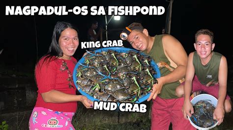 NAKAKUHA KAMI NG KING CRAB SA AMING FISHPOND YouTube