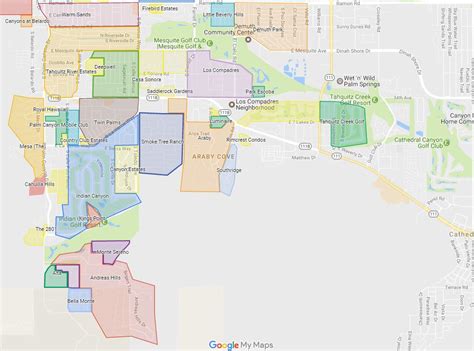 Map Of Palm Springs Neighborhoods - Maps Model Online