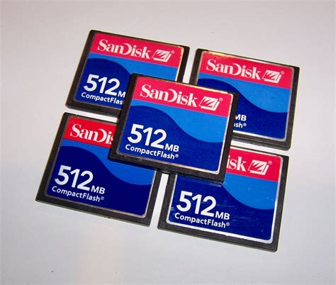 5pcs New Sandisk 512mb Compactflash Cf Memory Card Sdcfj Sdcfb 512 Mb Cf Card Ebay