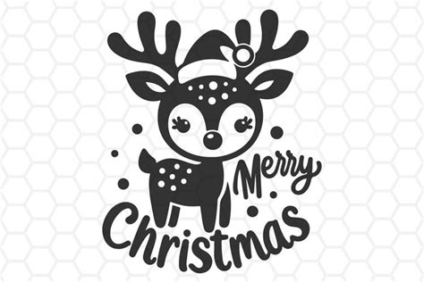 Merry Christmas Reindeer Svg Cut File Christmas