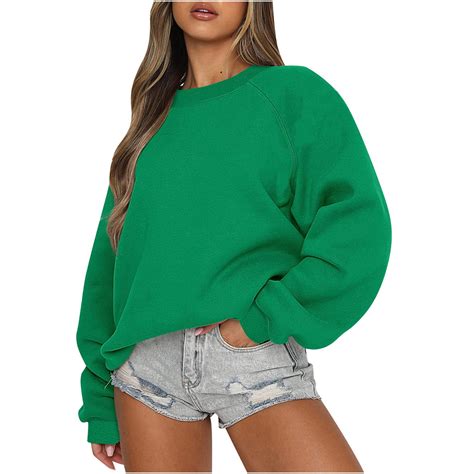 Blvb Womens Oversized Sweatshirts Long Sleeve Crew Neck Pullover Loose Sweatshirt Casual Outfits