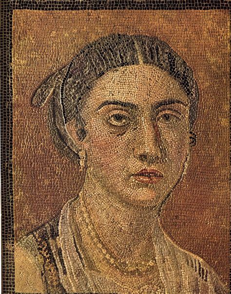 Mosaic From Pompeii Roman Art Mosaic Portrait Roman Mosaic