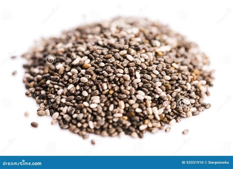 Chia Seeds Isolated On White Stock Photo Image Of Food Object