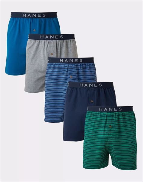 Hanes Classics Mens Tagless Comfortsoft Knit Boxers Comfort Flex 5pk