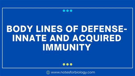 Acquired Immunity And Innate