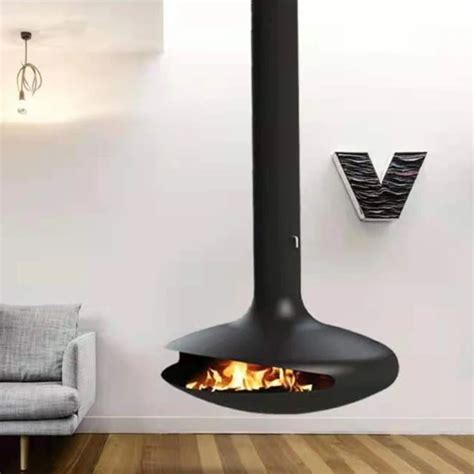 Wood Burning Stove Decorative Suspended Fireplace Indoor Hanging Fire